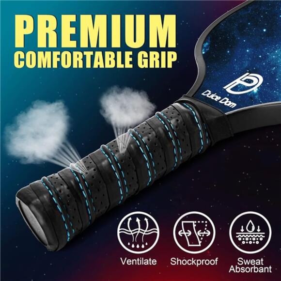 Pickleball Paddles, USAPA Approved Fiberglass/Graphite Pickleball Set of 2/4 - Picture 3 of 7